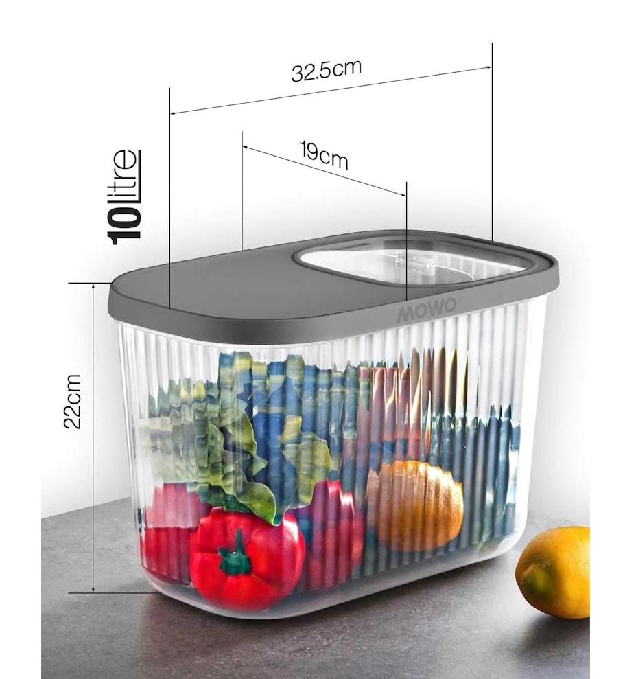 Shopping Store 2 Parça Dikdörtgen Plastik Saklama Kabı 10 lt