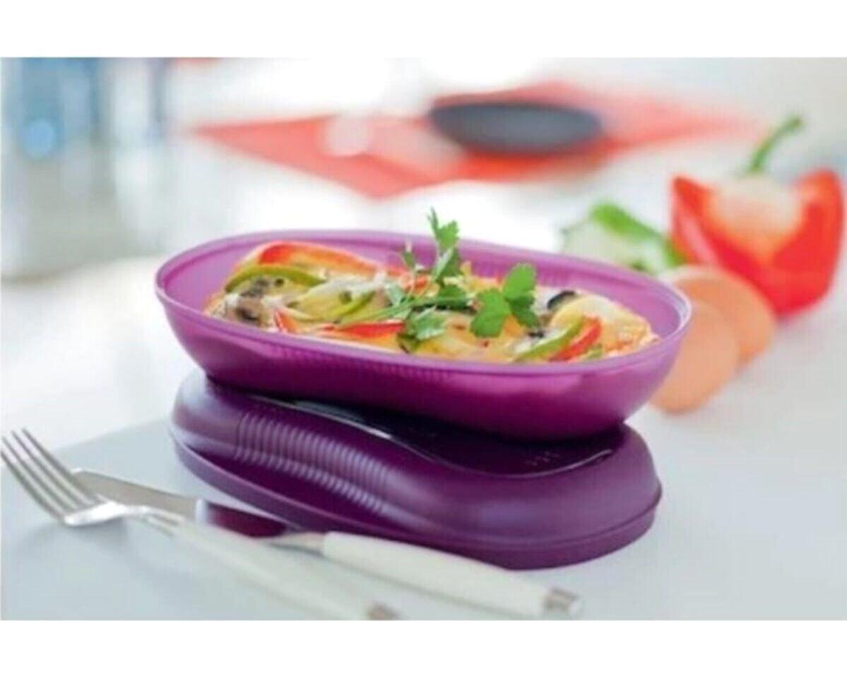 Tupperware 2 Parça Oval Plastik Saklama Kabı 430 ml