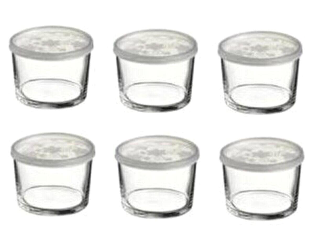 Paşabahçe 6 Parça Silindir Cam Saklama Kabı 220 ml