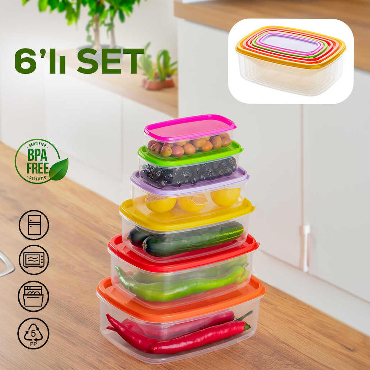 Porsima 12 Parça Plastik Saklama Kabı