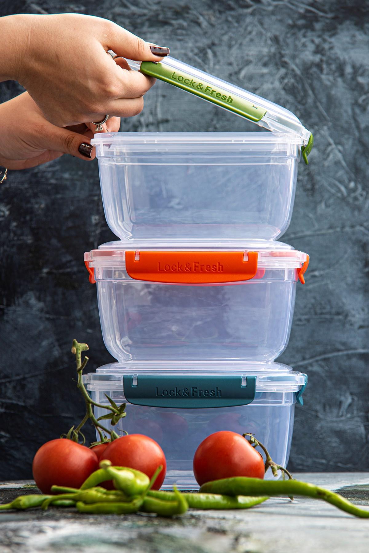 Anı Home 6 Parça Dikdörtgen Plastik Saklama Kabı 1.8 lt