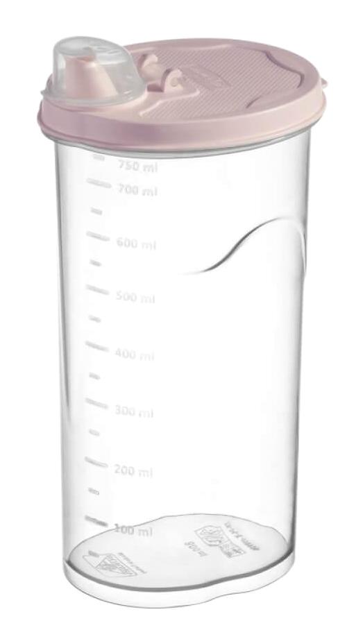 Piev 2 Parça Yuvarlak plastik Saklama Kabı 800 ml