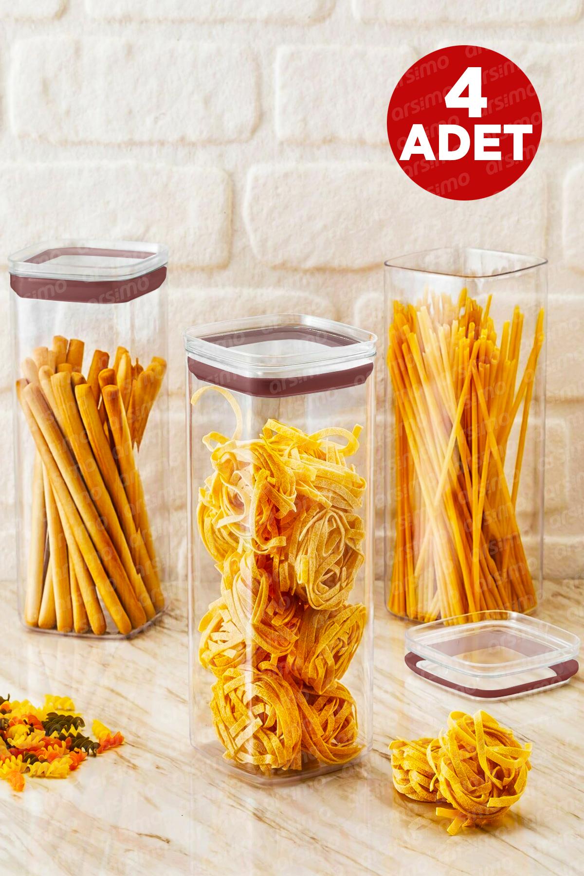 Arsimo 8 Parça Kare Akrilik Saklama Kabı 2.1 lt
