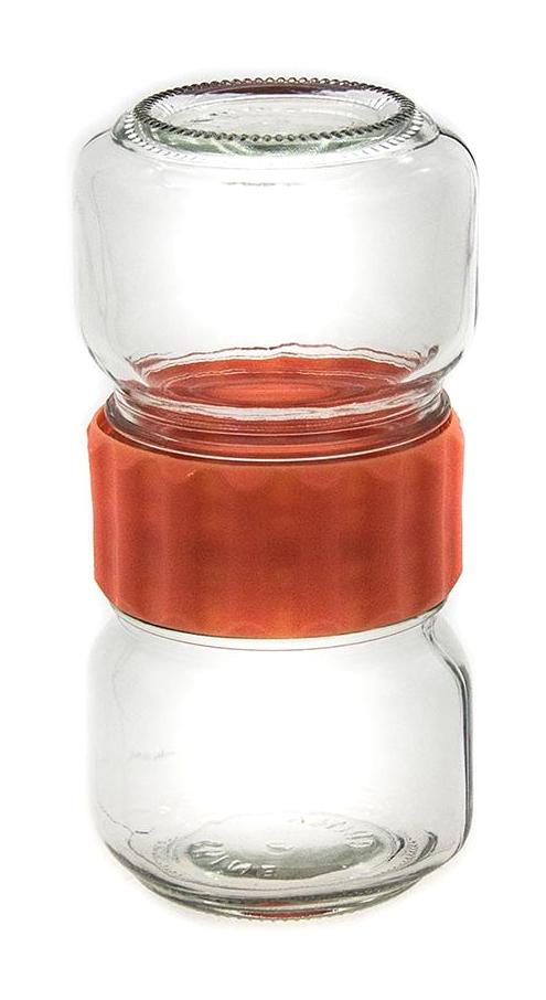 Klt 2 Parça Silindir Cam Saklama Kabı 250 ml