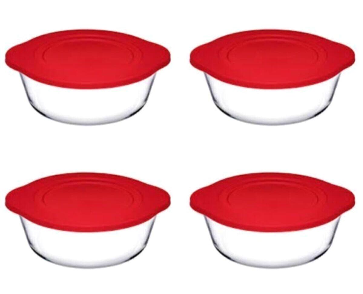 Paşabahçe 8 Parça Yuvarlak Cam Saklama Kabı 840 ml