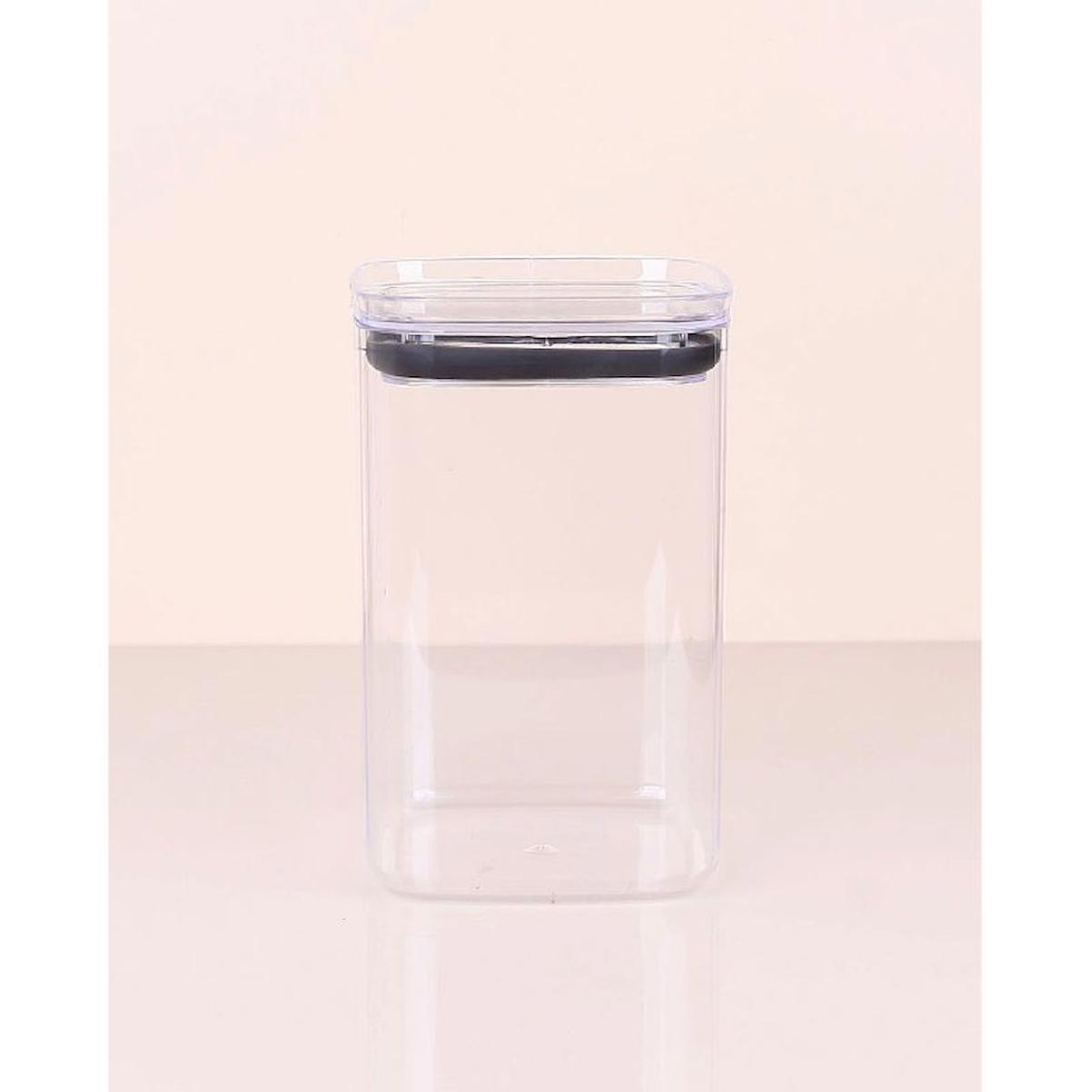 Bastonlu 2 Parça Kare Plastik Saklama Kabı 1.4 lt