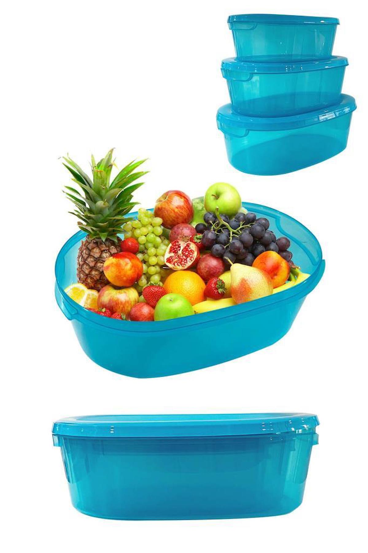 Saban 6 Parça Dikdörtgen Plastik Saklama Kabı