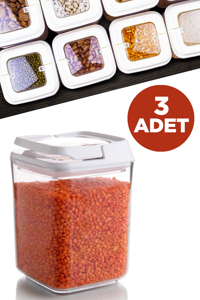 Arsimo 6 Parça Kare Plastik Saklama Kabı 900 ml