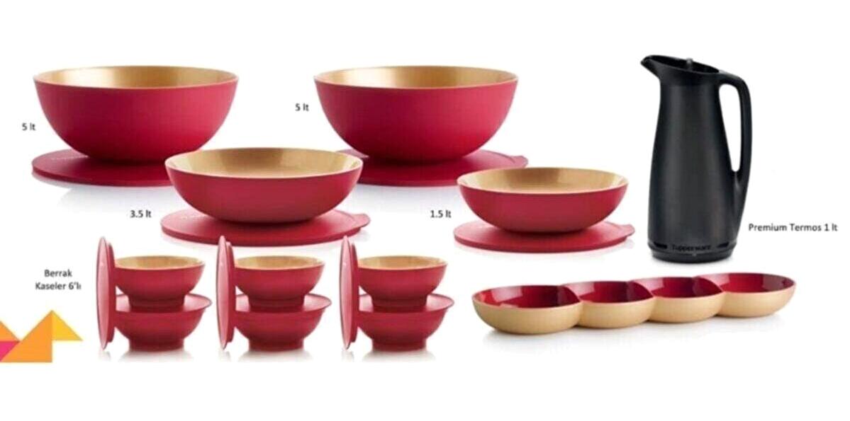 Tupperware 10 Parça Yuvarlak Plastik Saklama Kabı