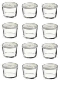 Paşabahçe 24 Parça Yuvarlak Cam Saklama Kabı 220 ml