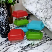 Nubutu 6 Parça Kare Cam Saklama Kabı 250 ml