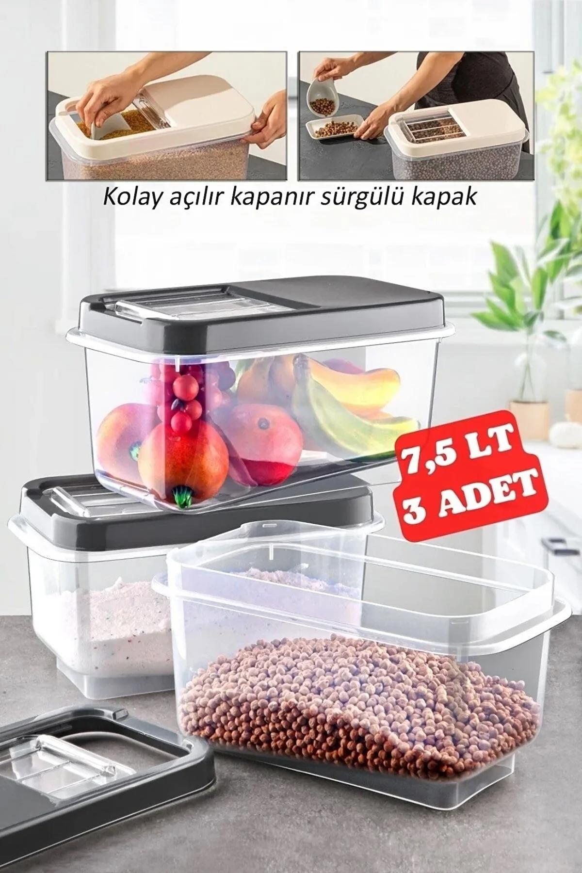 Open Home Concept 6 Parça Dikdörtgen Plastik Saklama Kabı 7.5 lt