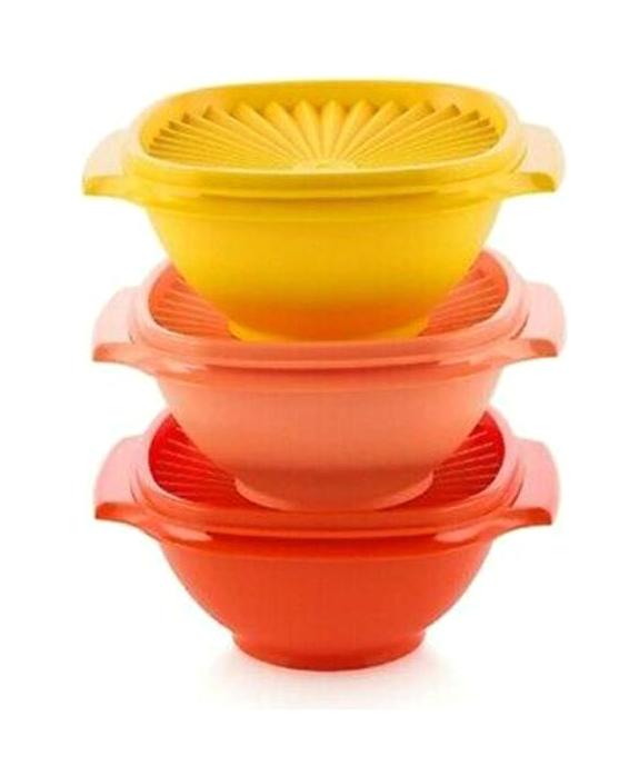 Tupperware 3 Parça Oval Plastik Saklama Kabı 830 ml
