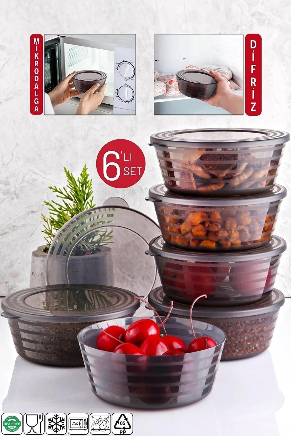 Open Home Concept 12 Parça Yuvarlak Plastik Saklama Kabı 400 ml