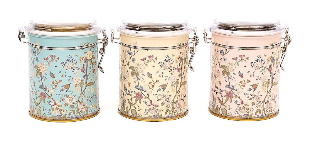 Evle 6 Parça Yuvarlak Metal Saklama Kabı 378 ml
