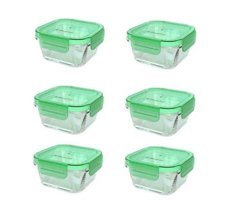 Paşabahçe 12 Parça Kare Cam Saklama Kabı 300 ml