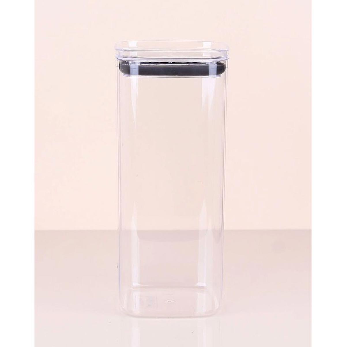 Bastonlu 2 Parça Kare Plastik Saklama Kabı 2.1 lt