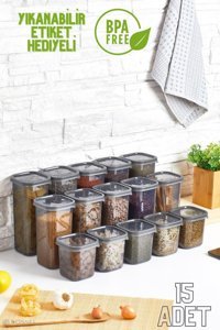 Rossel Premium 30 Parça Kare Plastik Saklama Kabı