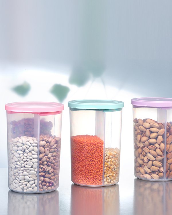 Gondol Evet 3 Parça Silindir Plastik Saklama Kabı