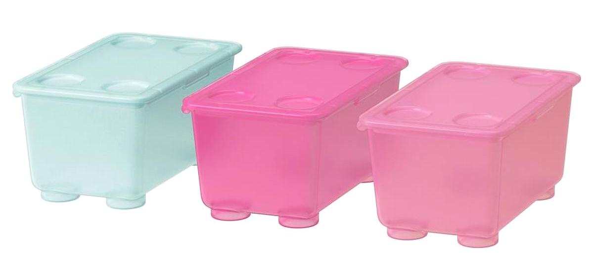 İkea 3 Parça Dikdörtgen Plastik Saklama Kabı 10 lt