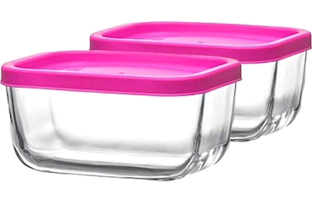 Paşabahçe 2 Parça Dikdörtgen Plastik Saklama Kabı 470 ml