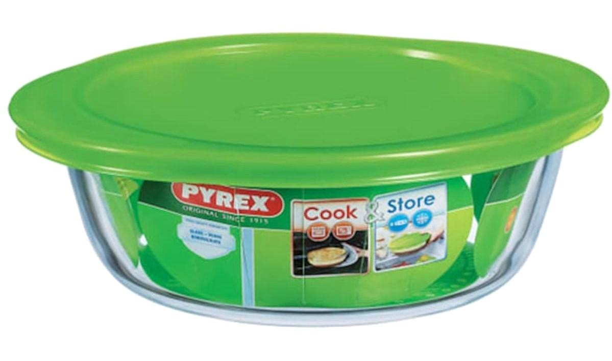 Pyrex 2 Parça Yuvarlak Cam Saklama Kabı 1 lt