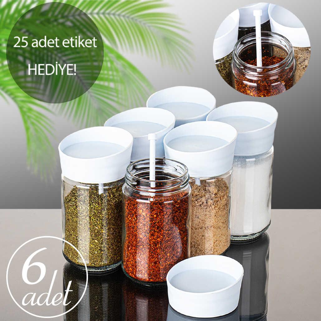 Porsima 12 Parça Silindir Cam Saklama Kabı 300 ml