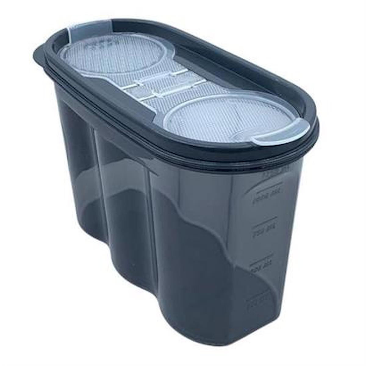 Marydien 2 Parça Dikdörtgen Plastik Saklama Kabı 1.2 lt