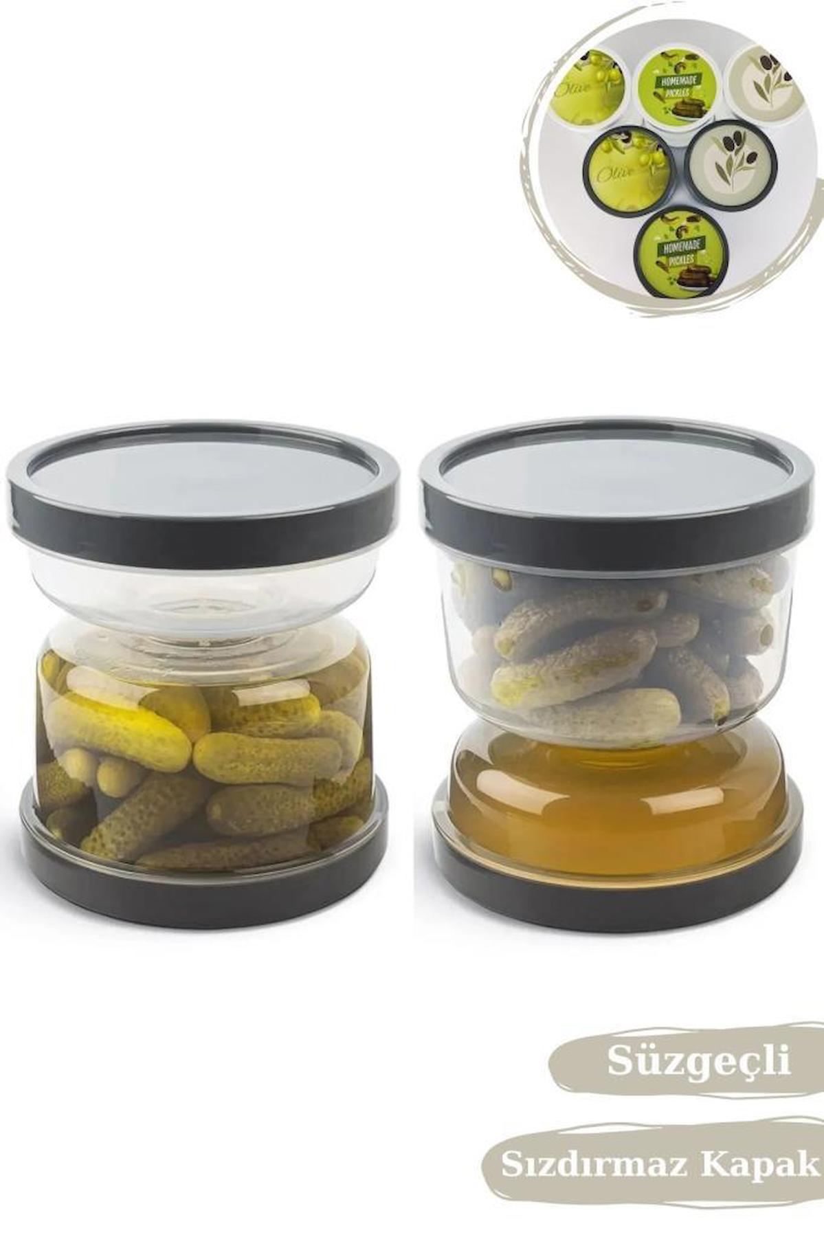 Digithome Evet 3 Parça Silindir Plastik Saklama Kabı
