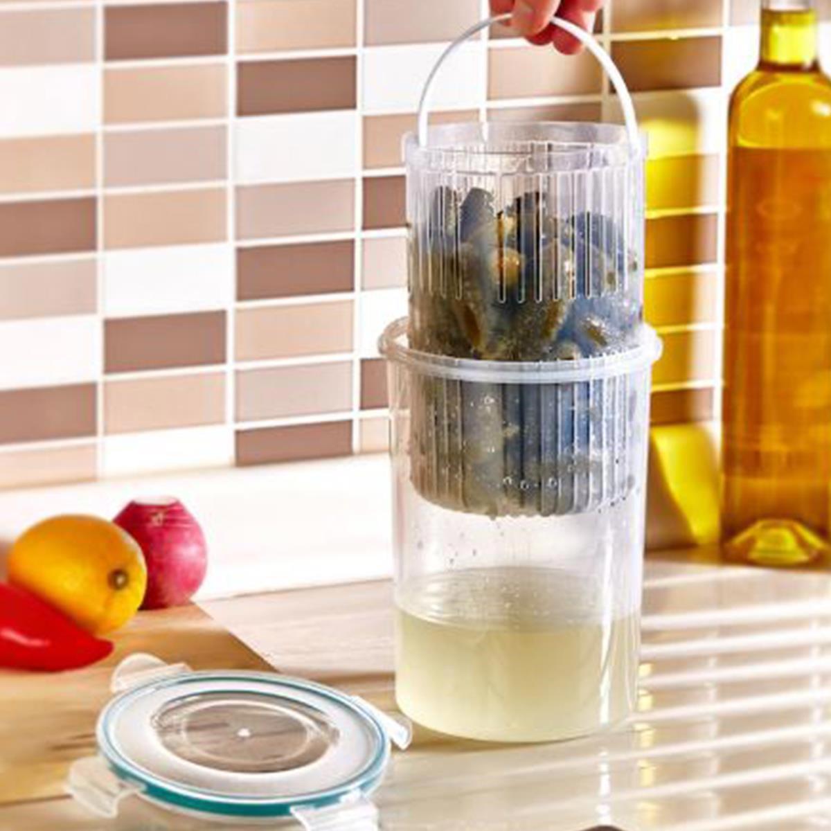 Bsre 1 Parça Silindir Plastik Saklama Kabı 1.5 lt