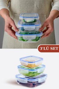 Flosoft 6 Parça Dikdörtgen plastik Saklama Kabı