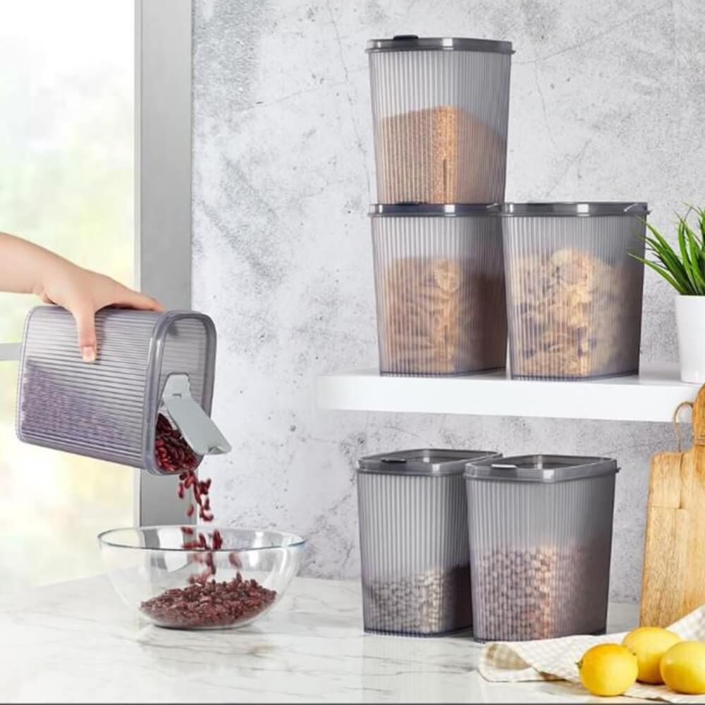 Piev 1 Parça Silindir Plastik Saklama Kabı 2.5 lt