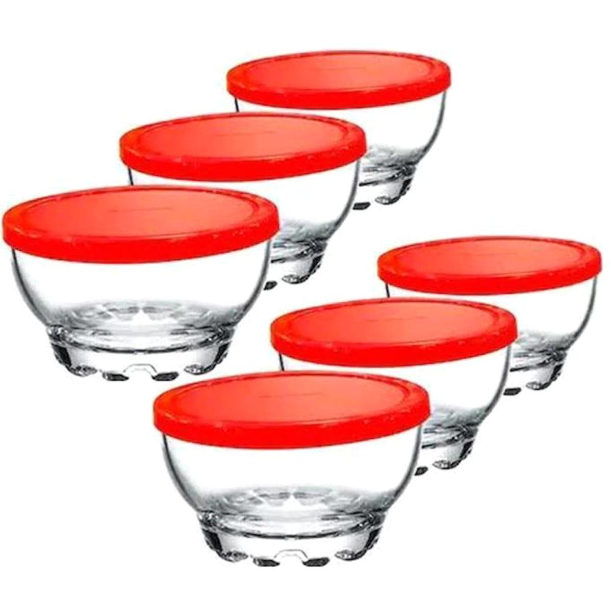 Paşabahçe 12 Parça Yuvarlak Cam Saklama Kabı 280 ml