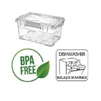 Titiz 1 Parça Dikdörtgen Plastik Saklama Kabı 1.5 lt