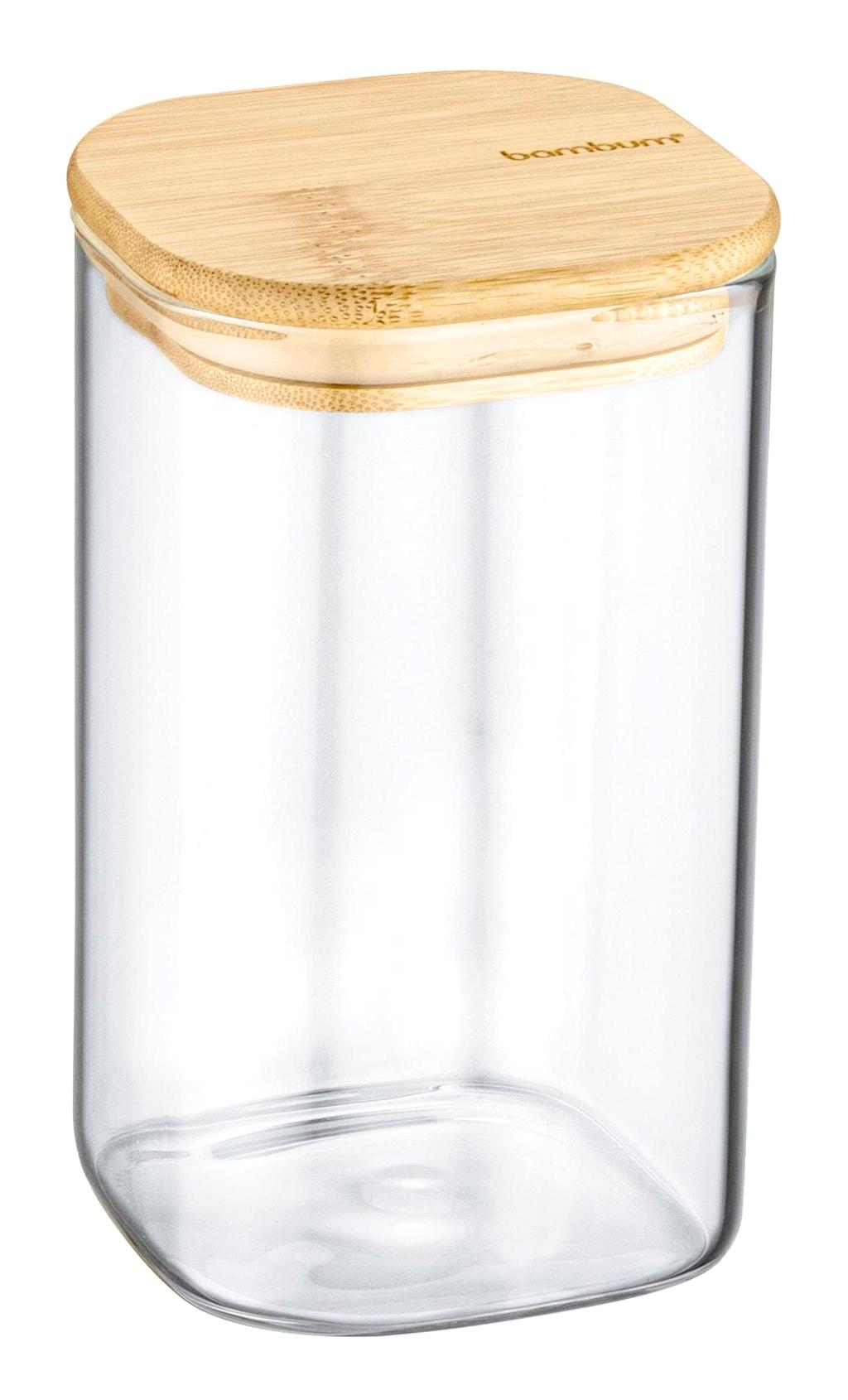 Bambum 2 Parça Kare Cam Saklama Kabı 800 ml