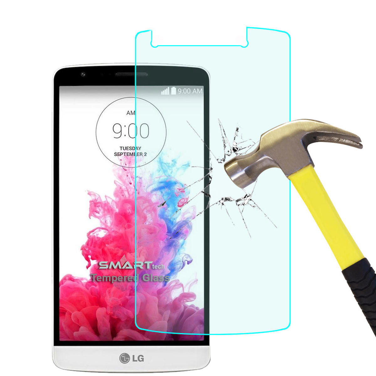 Smart Tech LG G3 Stylus Kırılmaz Temperli Cam Parlak Ekran Koruyucu
