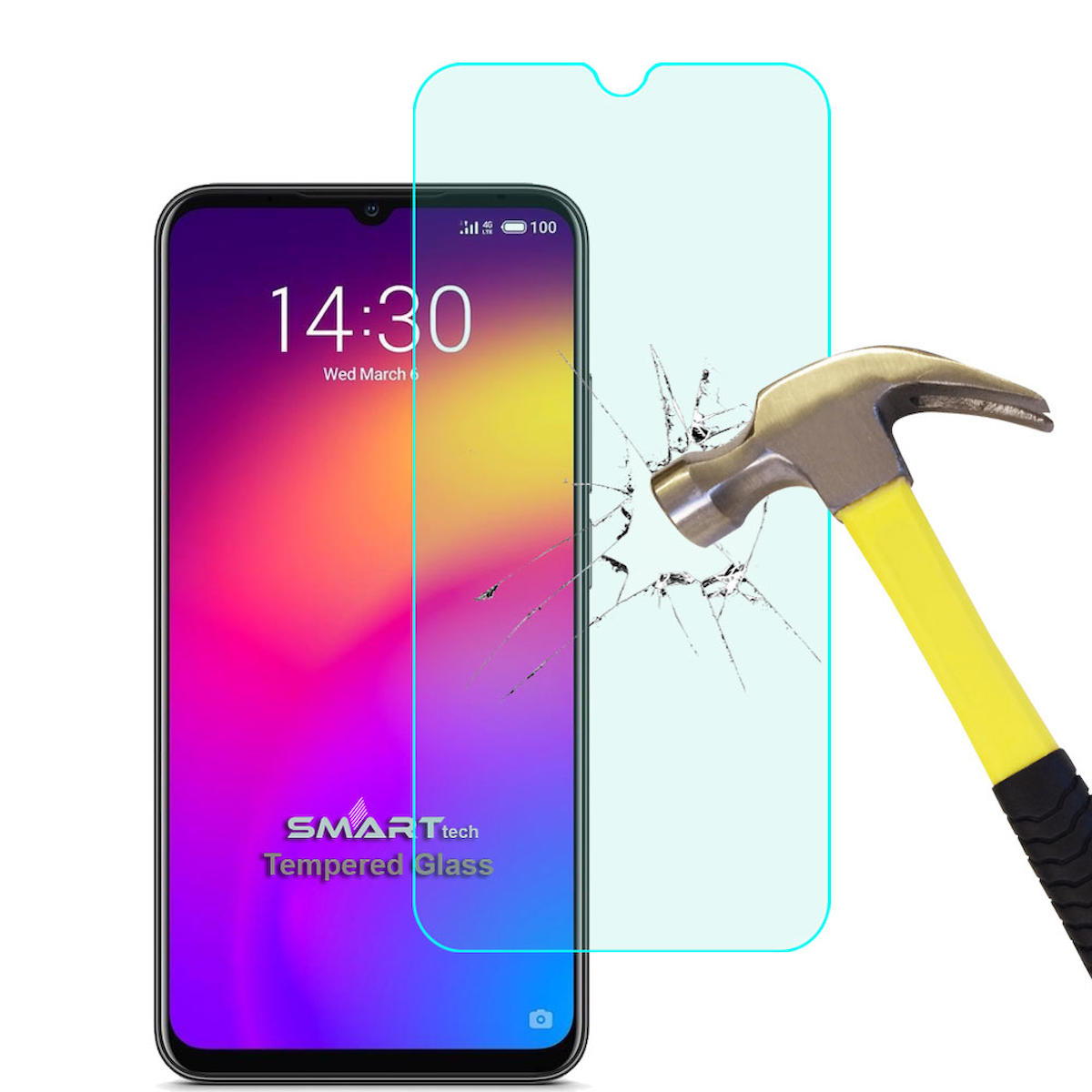 Smart Tech Meizu Note 9 Kırılmaz Temperli Cam Parlak Ekran Koruyucu