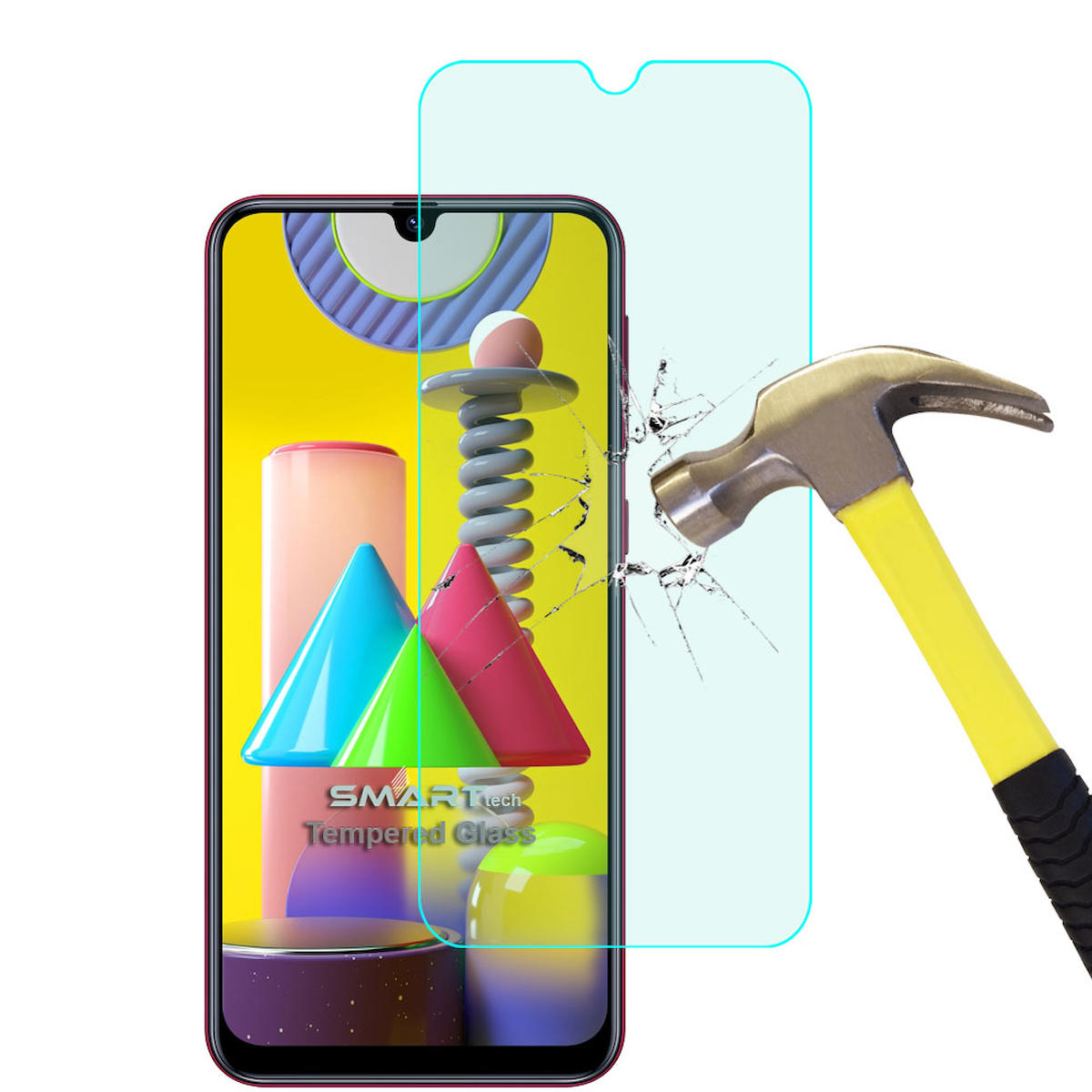 Smart Tech Samsung Galaxy A31 Kırılmaz Temperli Cam Parlak Ekran Koruyucu