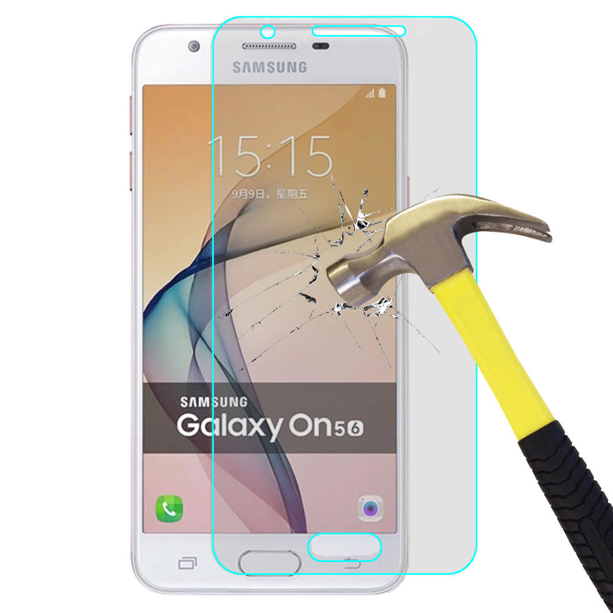 Smart Tech Samsung Galaxy On5 Kırılmaz Temperli Cam Parlak Ekran Koruyucu
