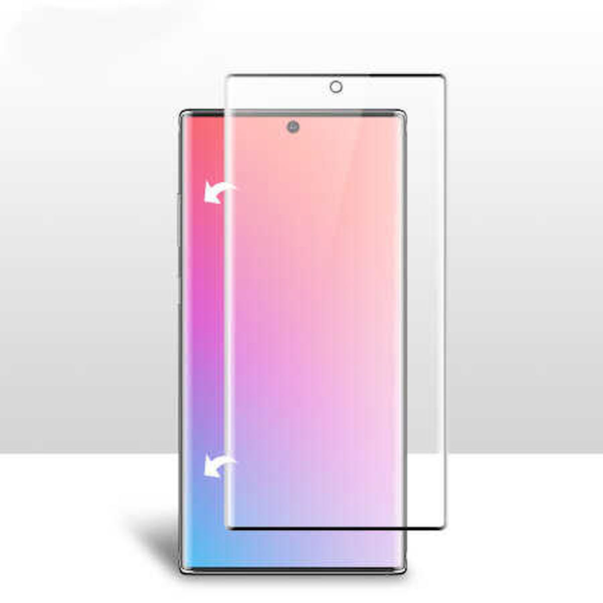 Ceponya Samsung Galaxy Note 10 Plus Fibercam Parlak Ekran Koruyucu