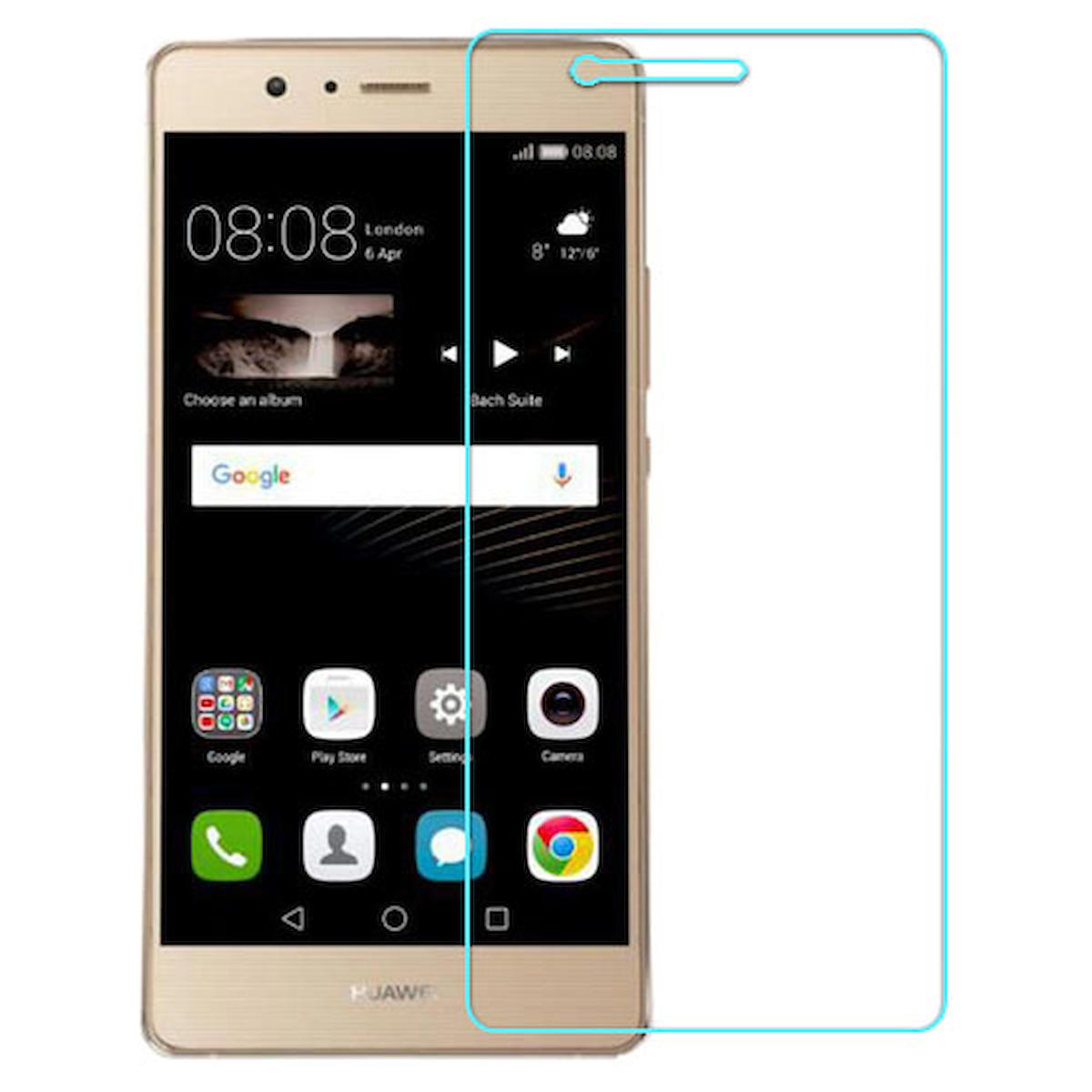 Aksesuar Adası Huawei P9 Lite Temperli Cam Parlak Ekran Koruyucu