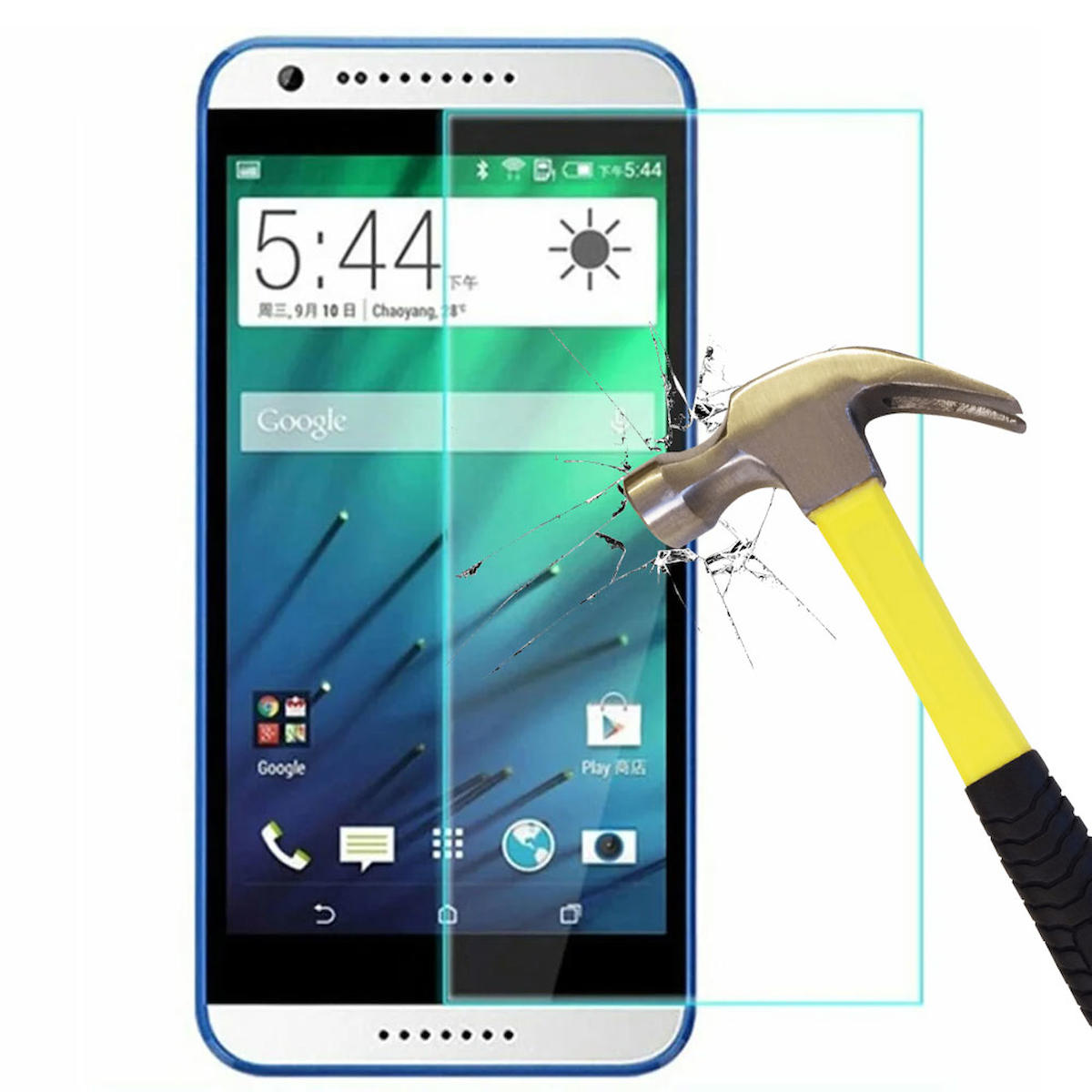 Smart Tech HTC Desire 620 Kırılmaz Temperli Cam Parlak Ekran Koruyucu