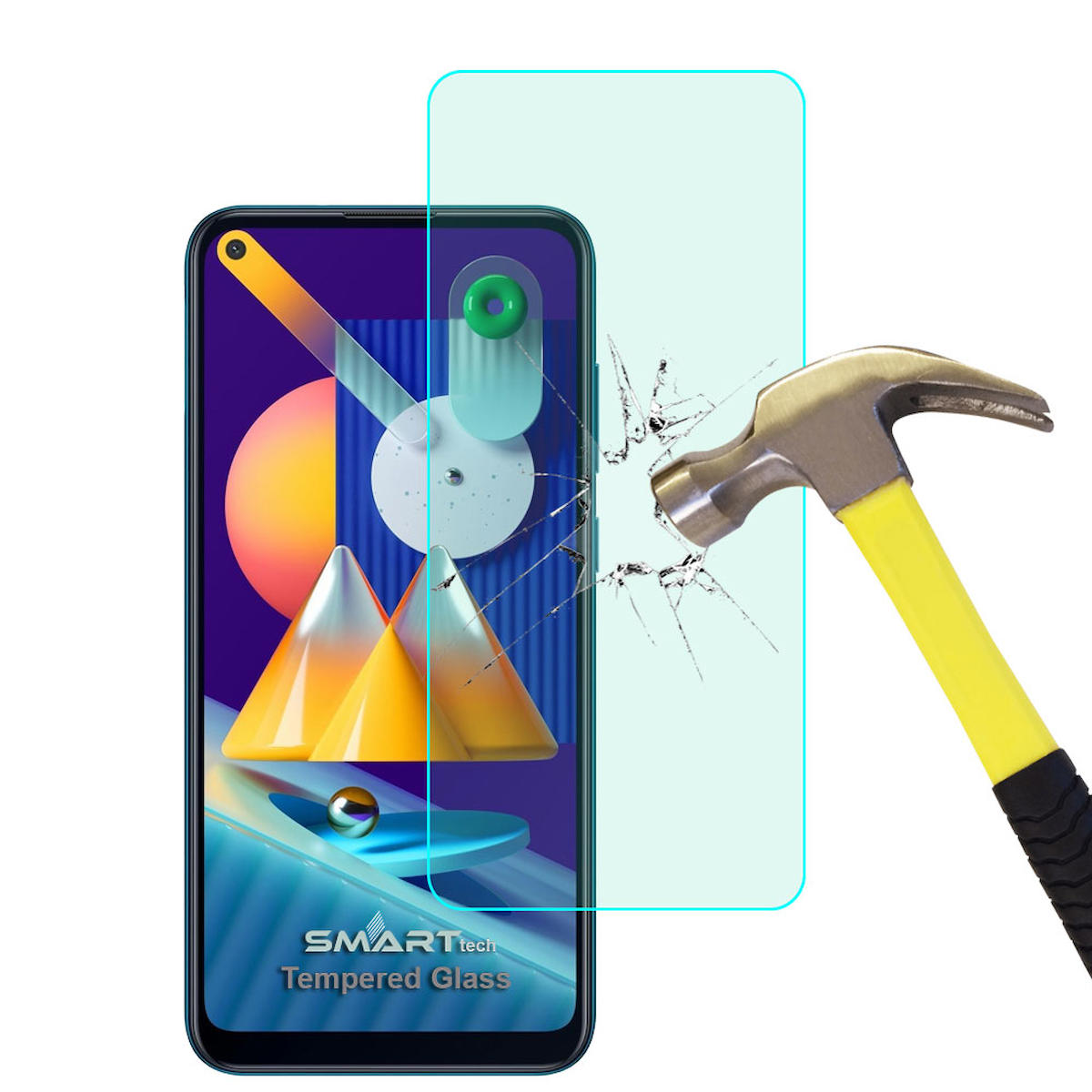 Smart Tech Samsung Galaxy M11 Kırılmaz Temperli Cam Parlak Ekran Koruyucu
