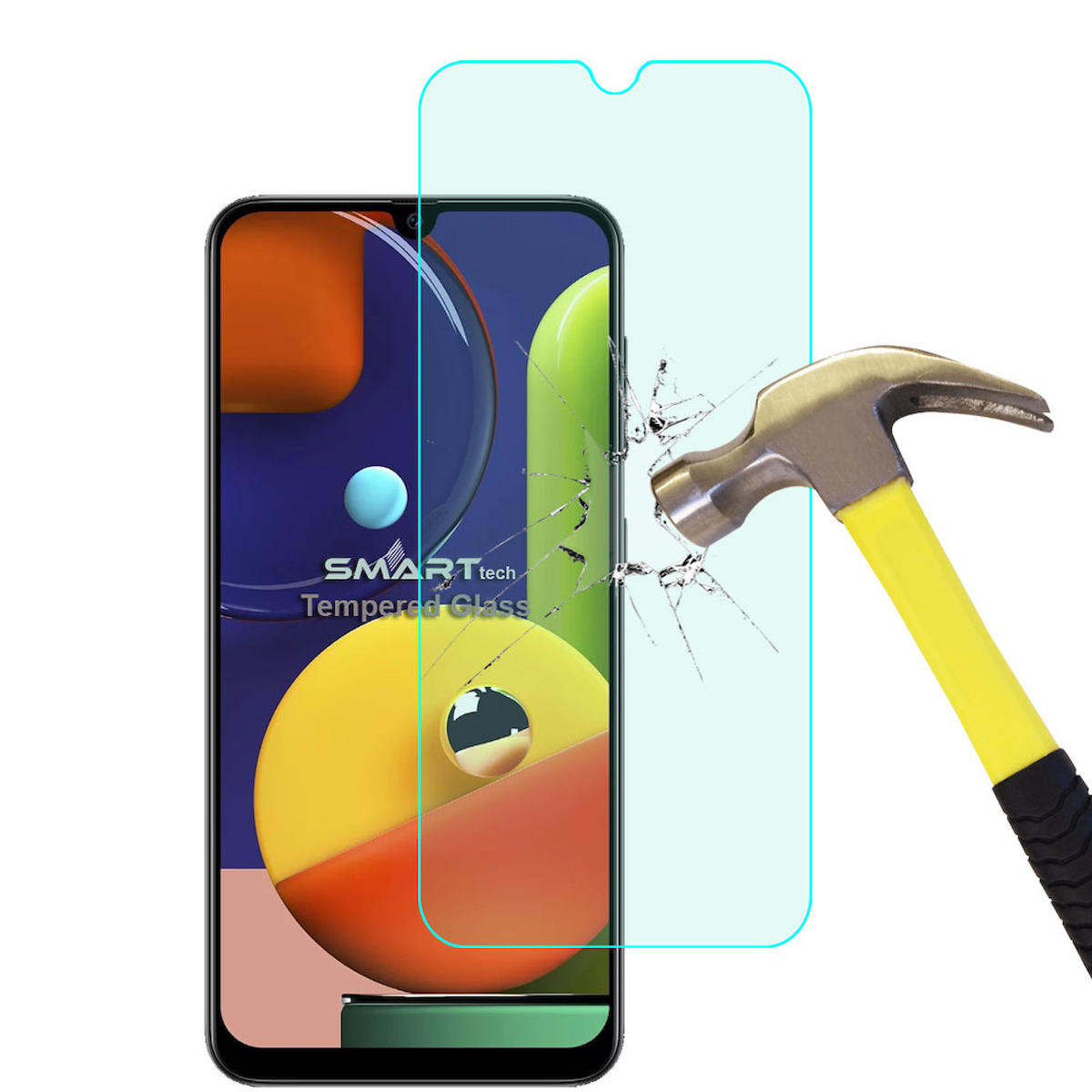 Smart Tech Samsung Galaxy A30S Kırılmaz Temperli Cam Parlak Ekran Koruyucu