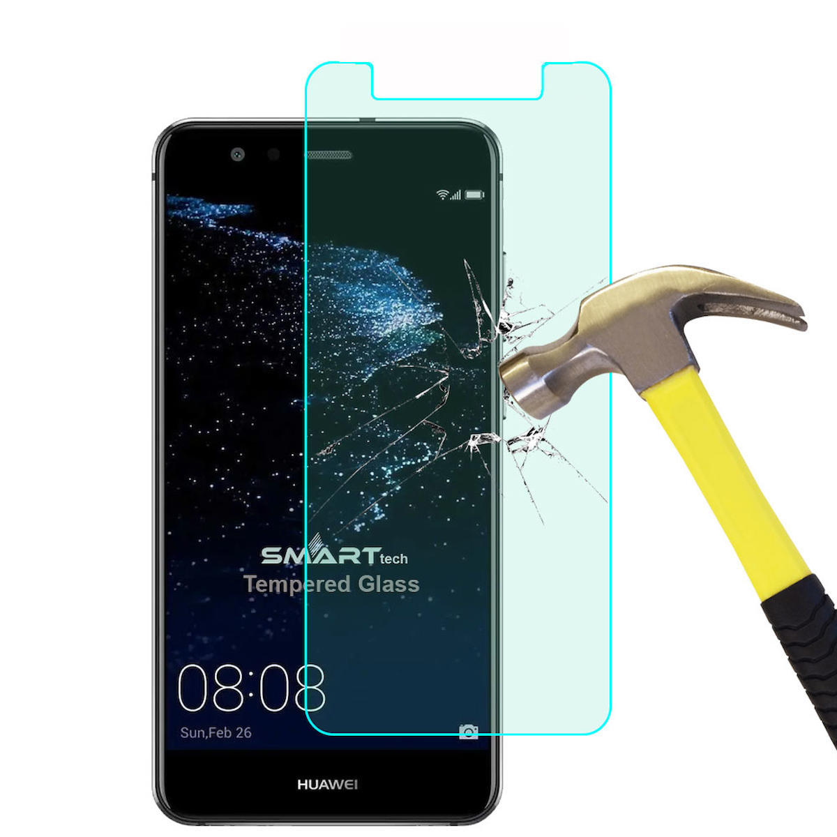 Smart Tech Huawei P10 Lite Kırılmaz Temperli Cam Parlak Ekran Koruyucu