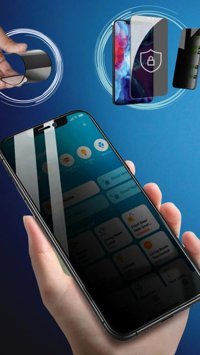 Lev Aksesuar Apple iPhone 12 Pro Max Kırılmaz Temperli Cam Gizli Hayalet Ekran Koruyucu