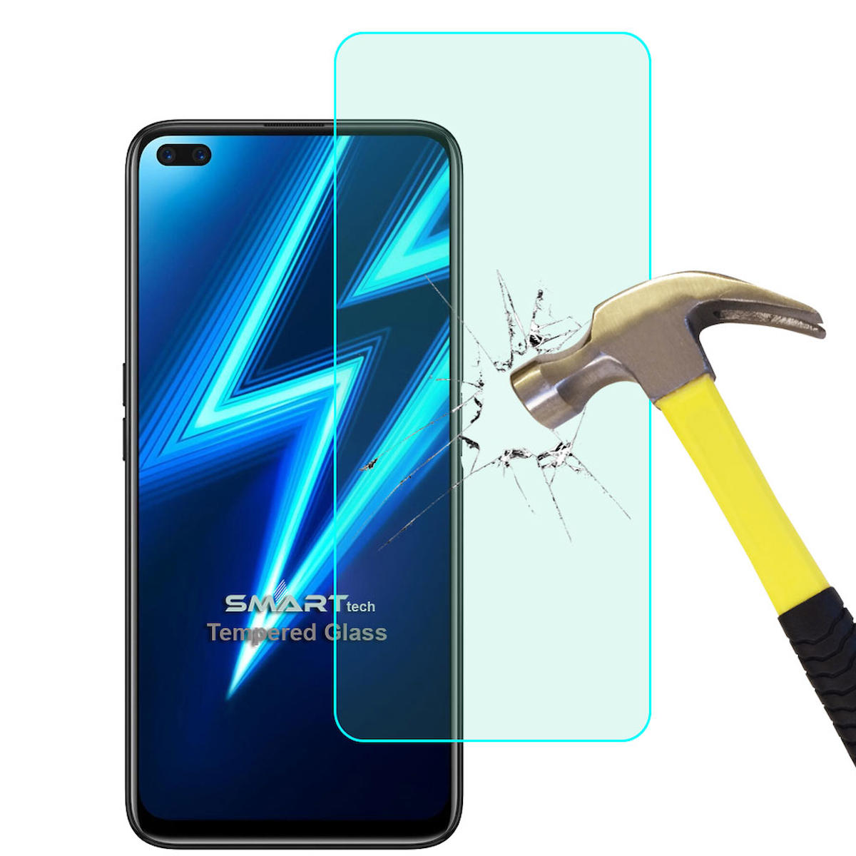 Smart Tech Realme 6 Pro Kırılmaz Temperli Cam Parlak Ekran Koruyucu