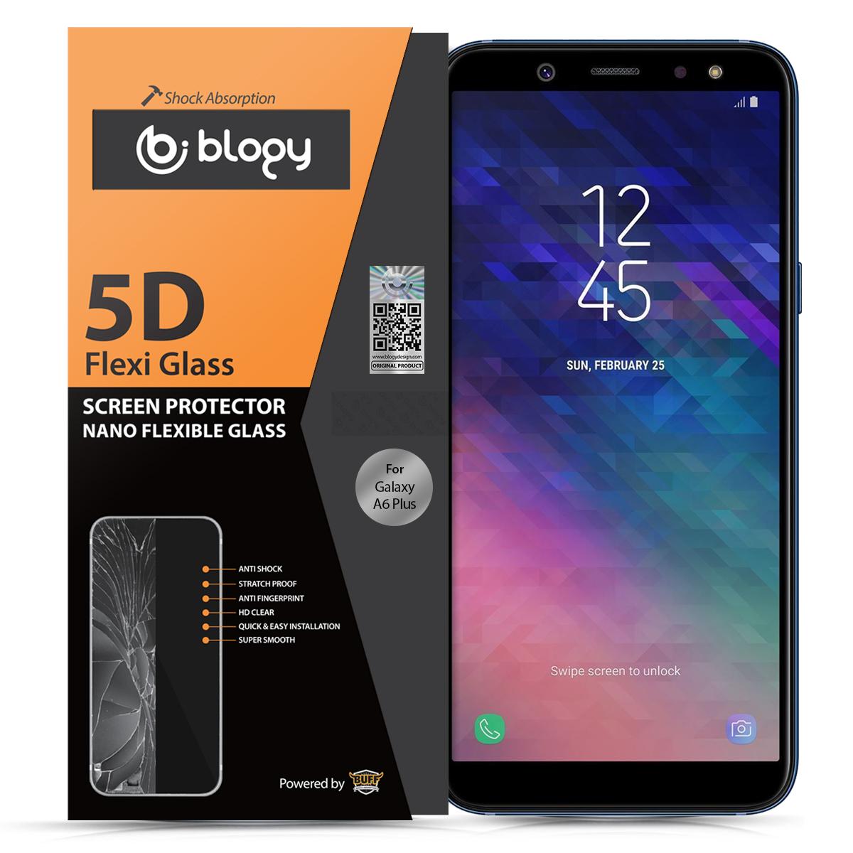 Blogy Samsung Galaxy A6 Plus Silikon Parlak Ekran Koruyucu