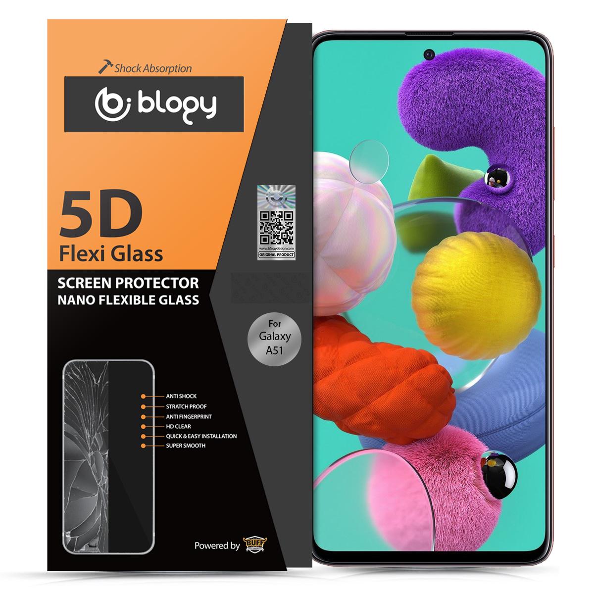 Blogy Samsung Galaxy A51 Silikon Parlak Ekran Koruyucu