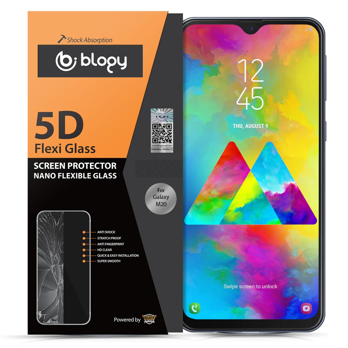 Blogy Samsung Galaxy M20 Silikon Parlak Ekran Koruyucu